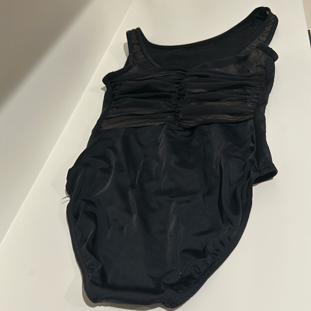 Black ballet leotard girl
